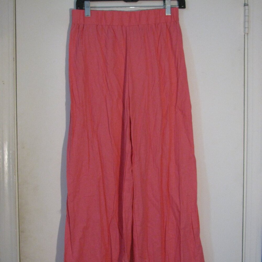 * Unbranded Pink Casual Pants Medium New NWOT Wide Straight Leg